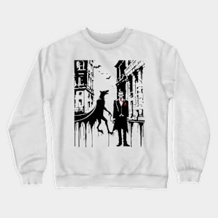 Dracula with Demon Dog Crewneck Sweatshirt